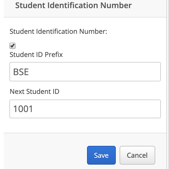 Incremental Student ID